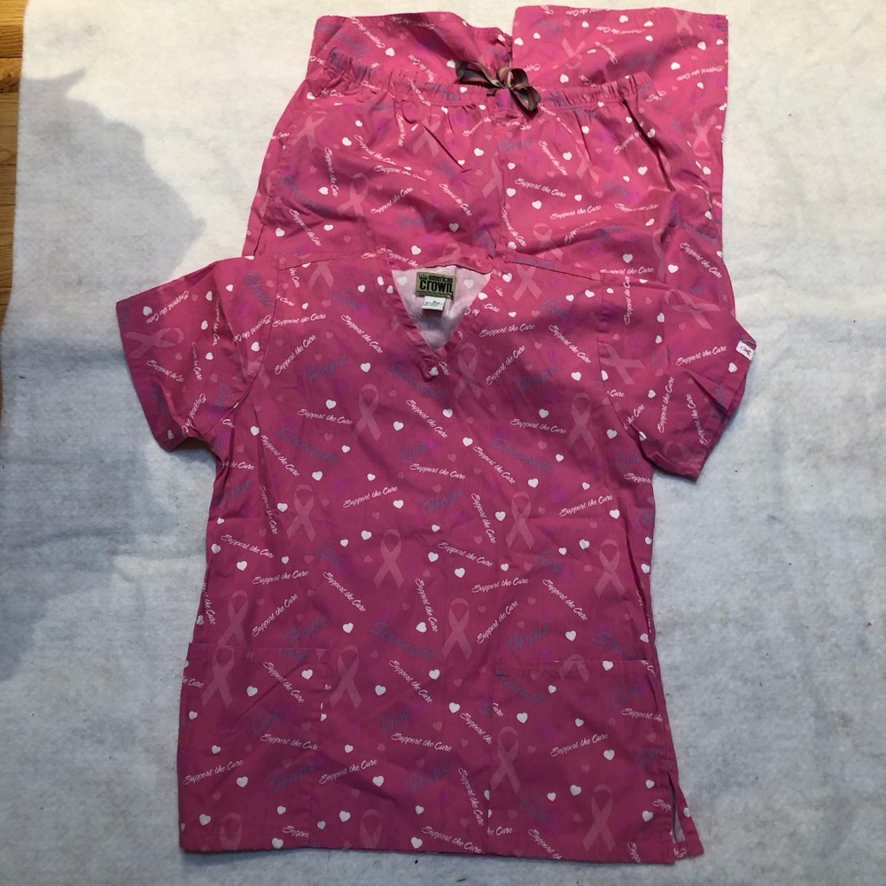 American Crown Scrubs Set  Breast Cancer